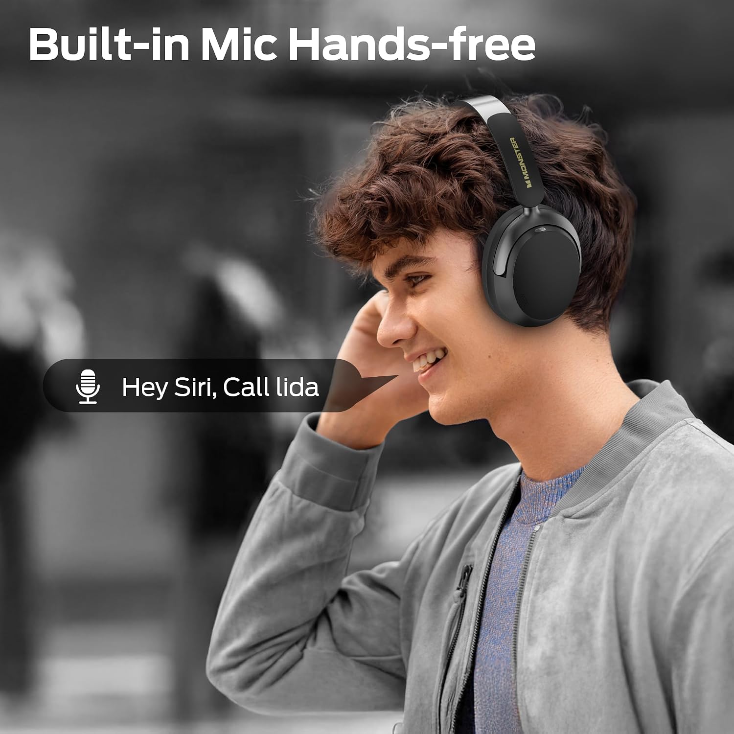 Detalle 2 de oraolo E87-BK Monster Persona 3rd ANC Wireless Headphones, Bluetooth 5.4