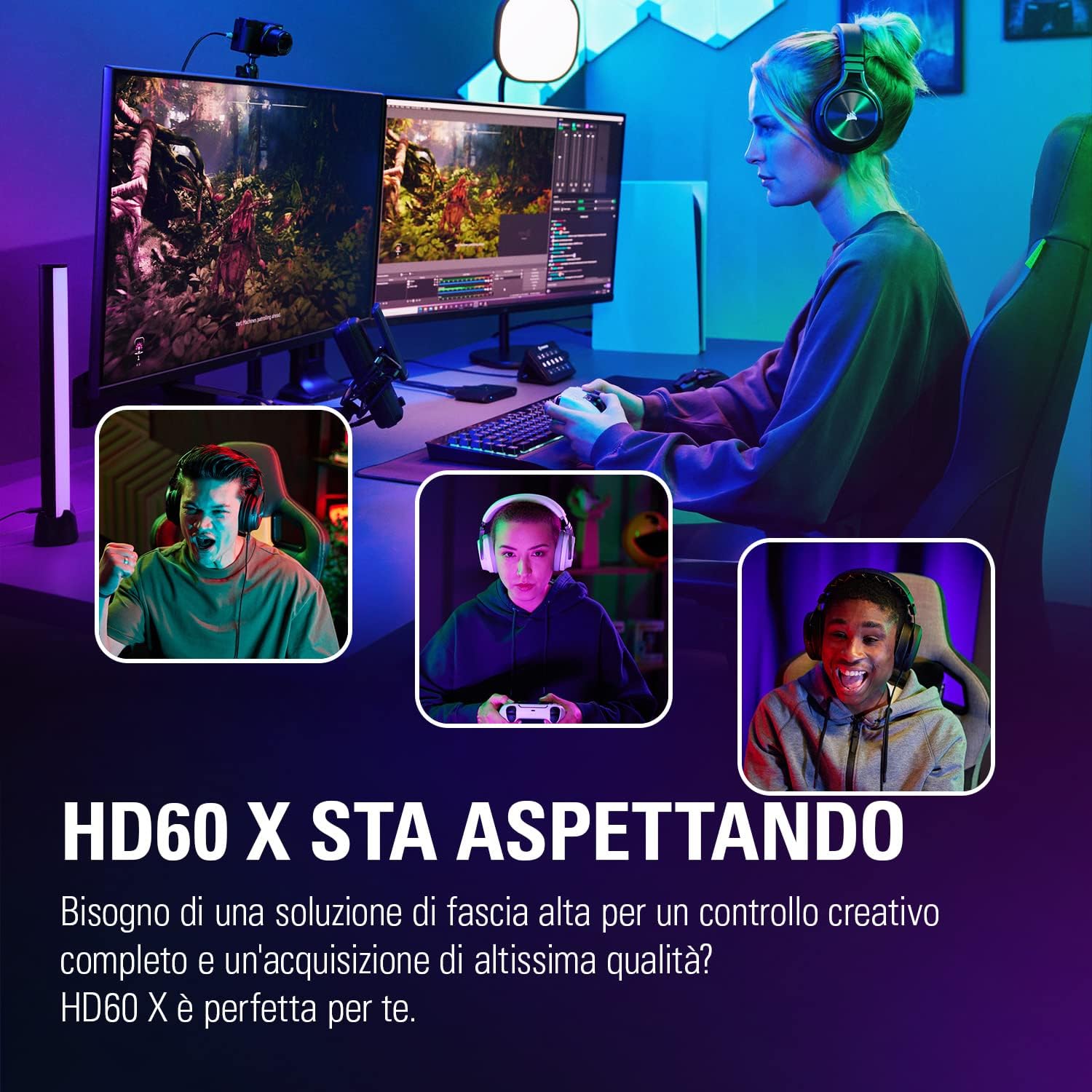 Detalle de Elgato HD60 X: streaming e registrazione in 1080p60 HDR10 o 4K30 con latenza ultra-bassa