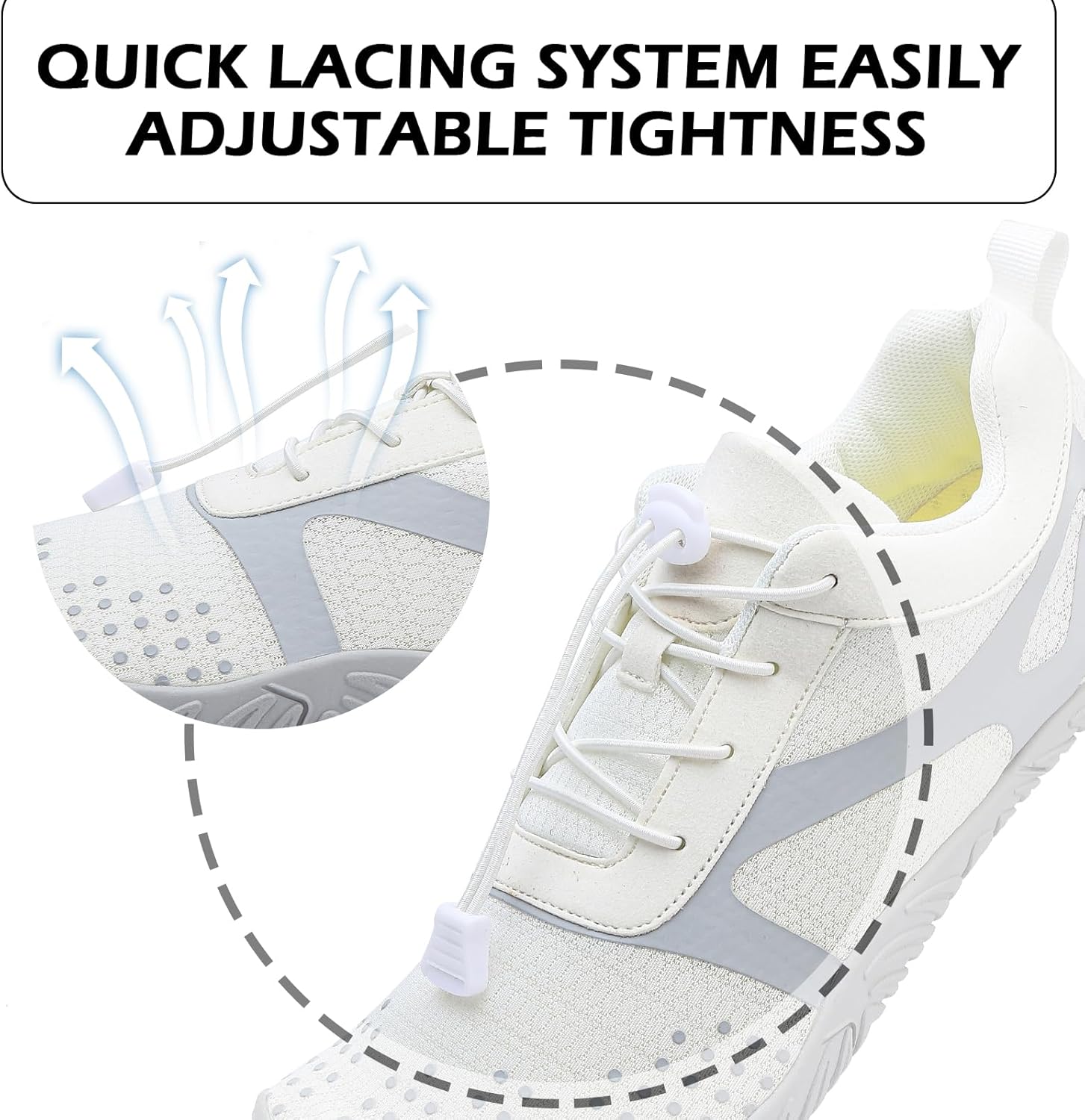 Detalle de DimaiGlobal Scarpe Barefoot Minimaliste da Trail e Indoor – Zero-Drop, suola antiscivolo, mesh leggera