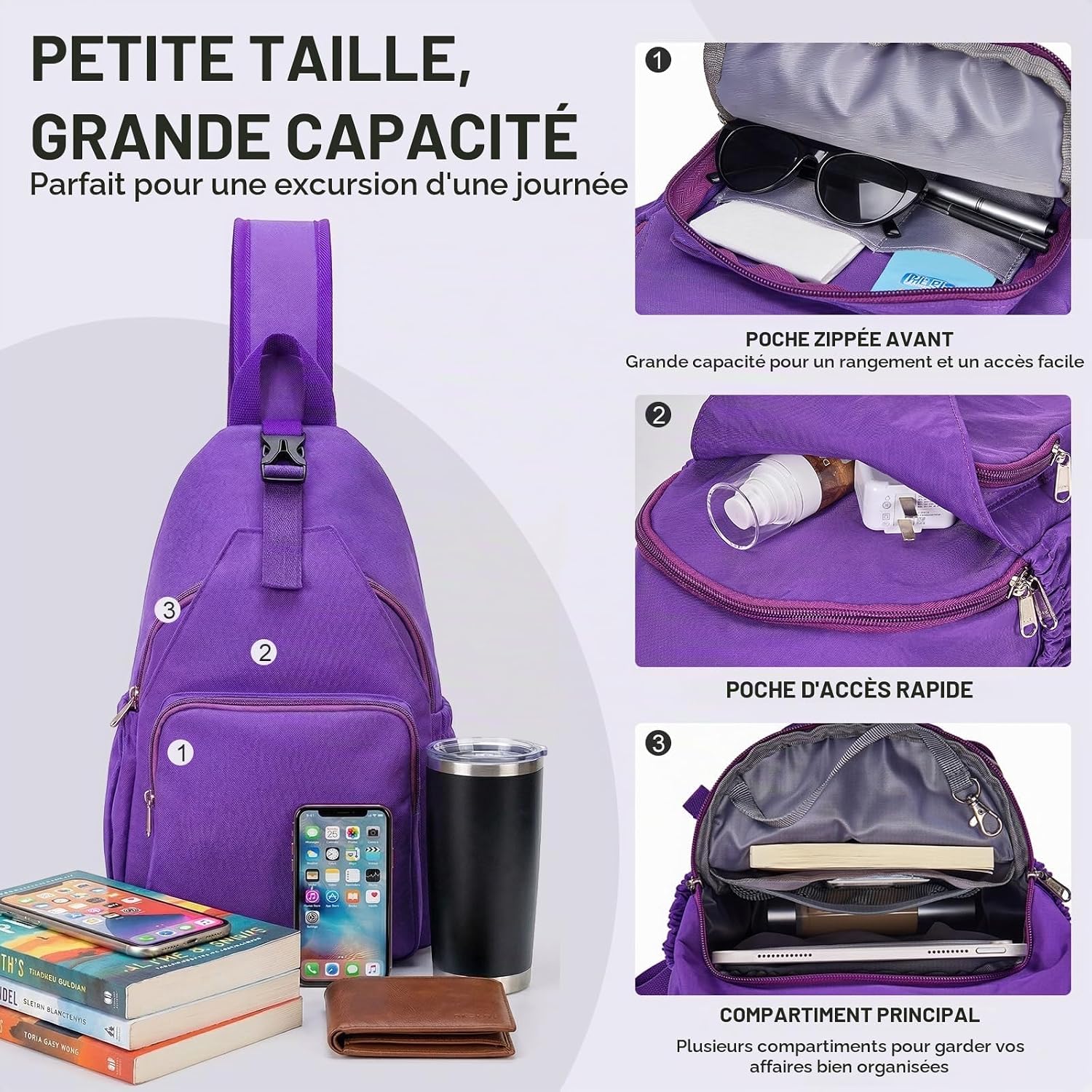 Detalle 2 de AOTIAN compacte schoudertas voor tablet van 11 inch, 23 x 9,5 x 38 cm