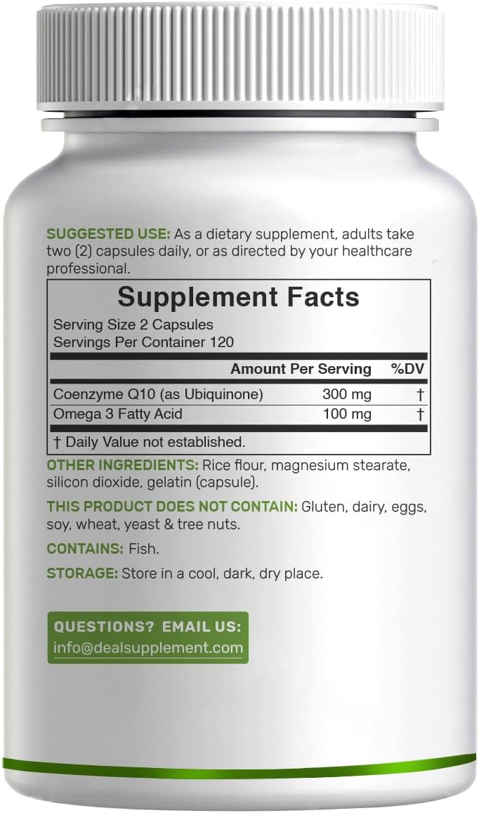 Detalle 2 de DEAL SUPPLEMENT CoQ10 Supplement 300 mg