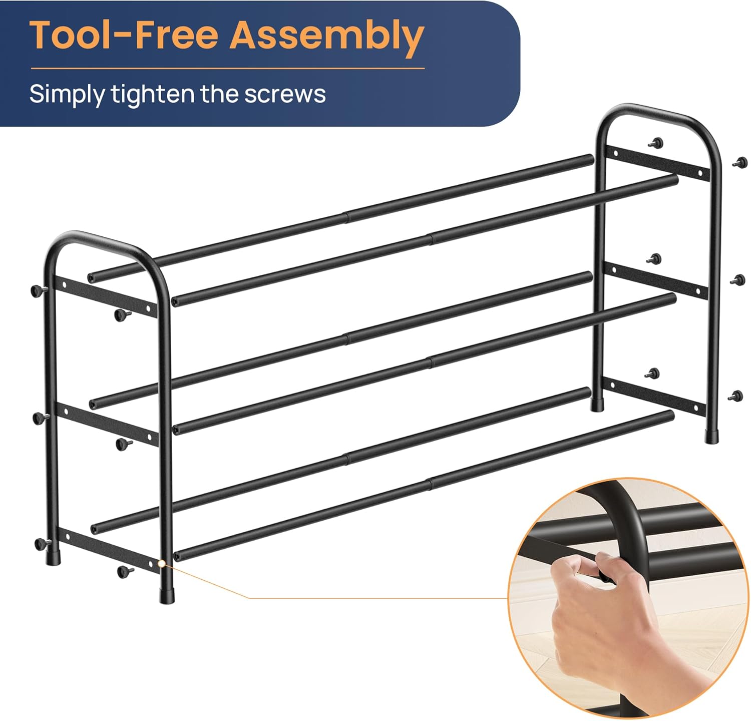 Thumbnail 6 de ENJOYBASICS Expandable Shoe Rack 3-Tier