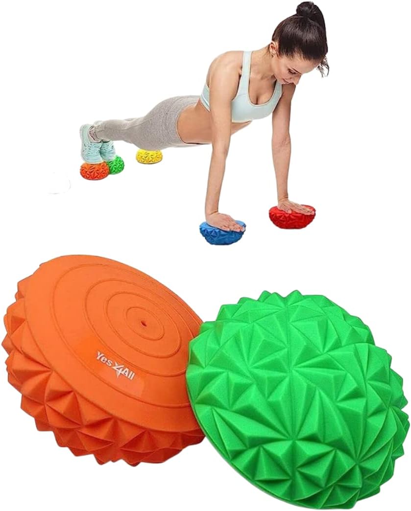 Detalle de Yes4All ZS2H: forme di riccio e disco di equilibrio in PVC, robustezza e stabilità per interno ed esterno