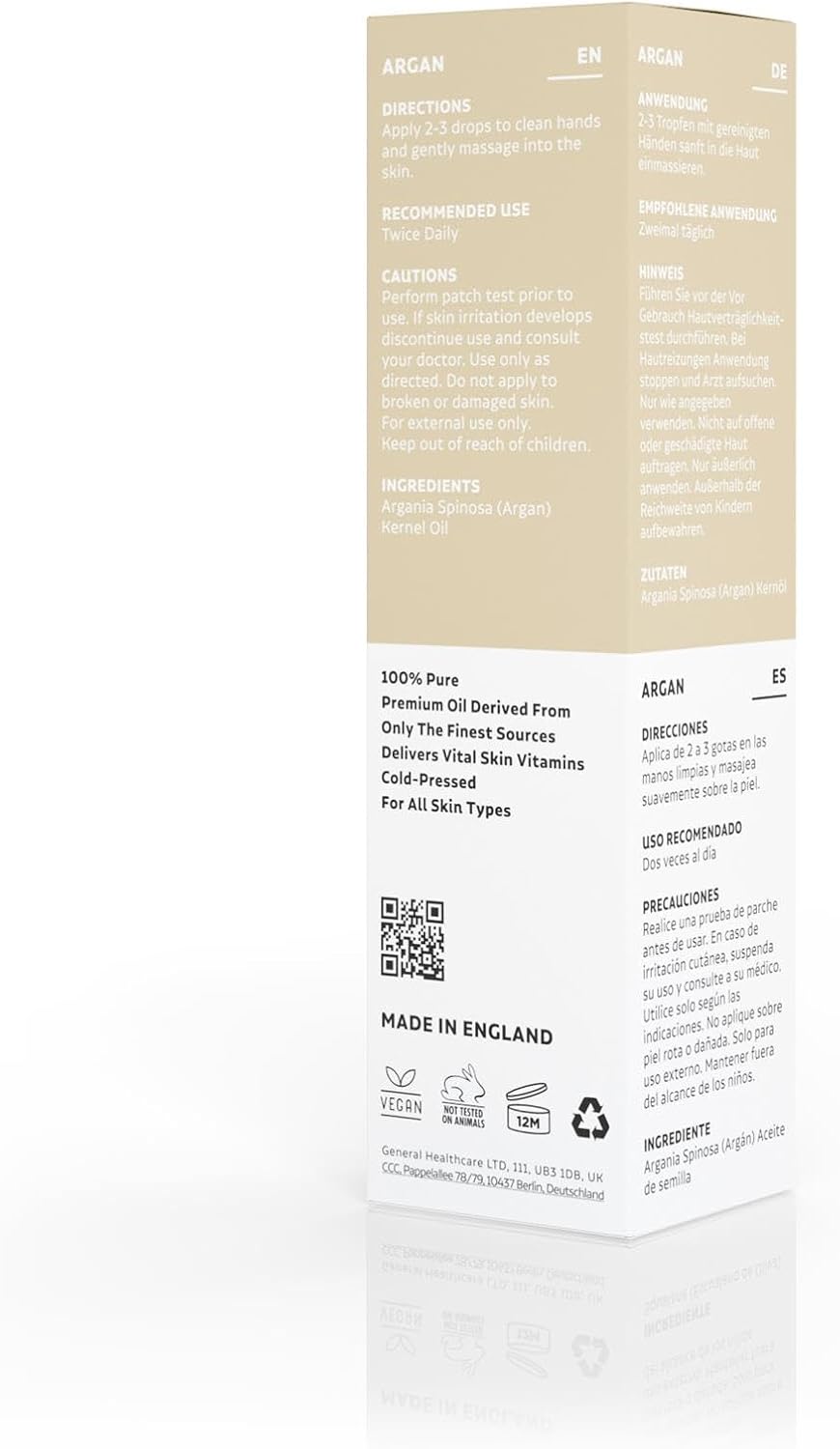 Thumbnail 5 de Huile d’argan 100 % pure pressée à froid Dermavitamins (10 ml) : soin visage & cheveux