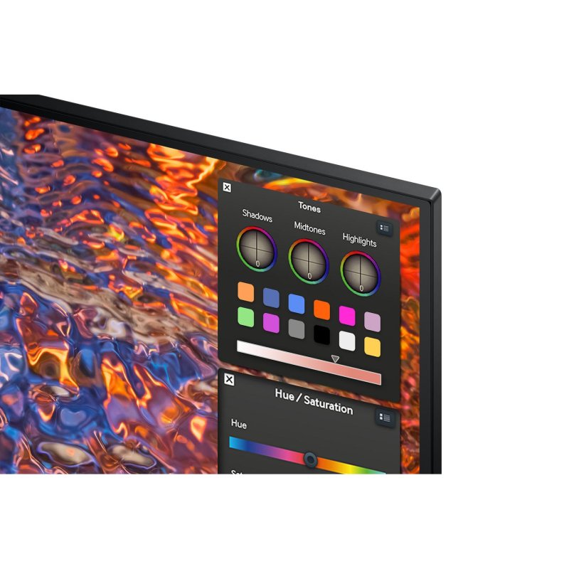 Detalle de Samsung S80PB 32" 4K: IPS, HDR600 y ergonomía profesional para edición y diseño