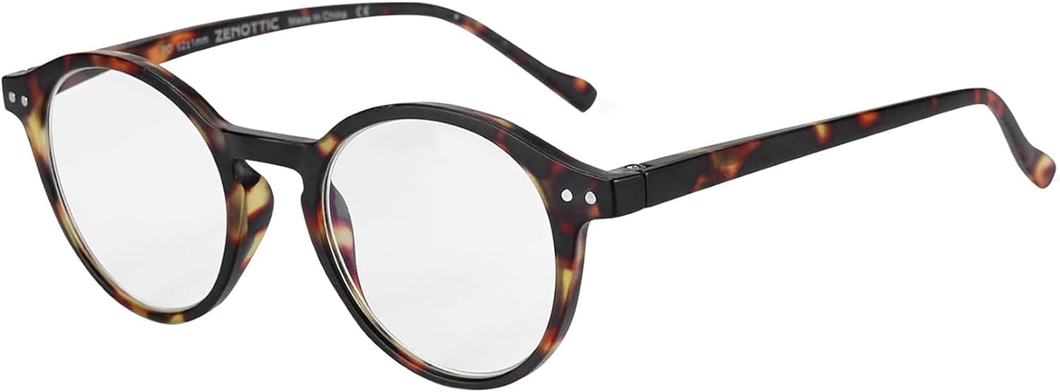 Thumbnail 3 de ZENOTTIC Blaue-Licht-Blockieren-Brille mit rundem Retro-Rahmen (Leicht, Damen & Herren) – bis zu 90% Blaulicht-Blockierung