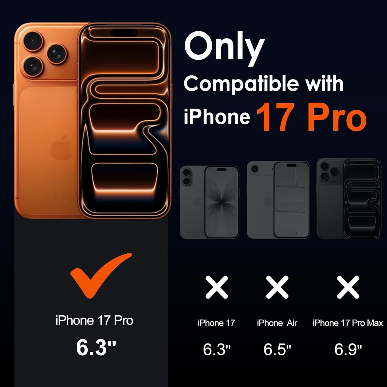Detalle de ivoler Clear Case for iPhone 17 Pro with Full Camera Protection + 2 Screen Protectors