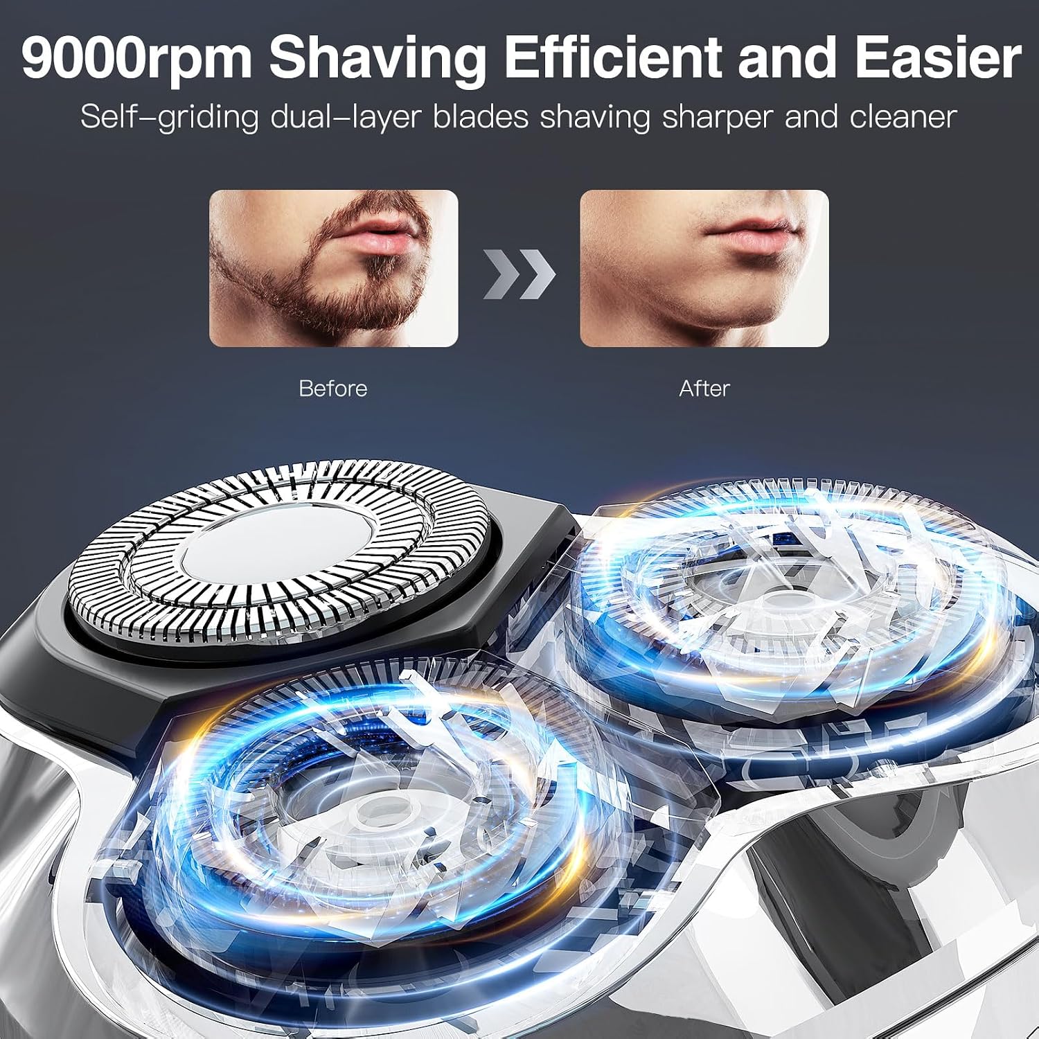 Detalle 2 de YIRISO Electric Razor 90Min cordless shaver 🪒