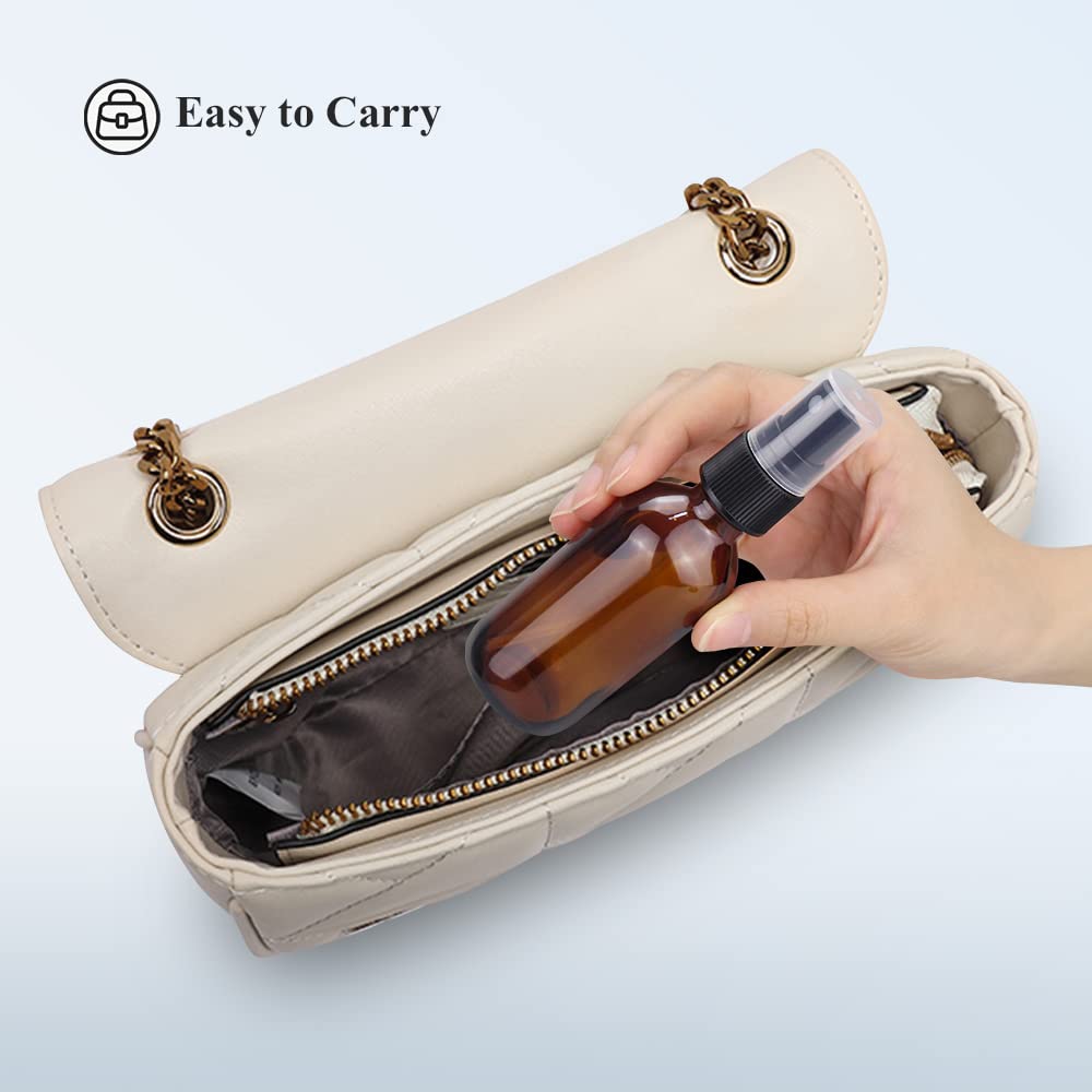 Thumbnail 5 de Wedama 2 oz Amber Glass Fine Mist Spray Bottles (16-Pack)