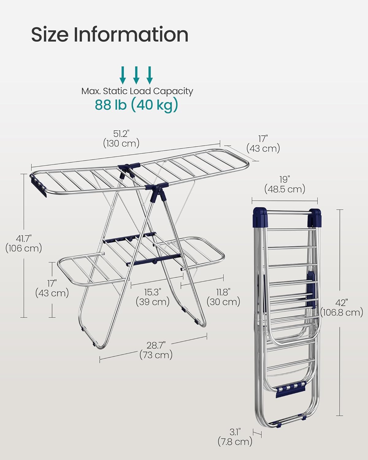 Thumbnail 6 de SONGMICS Clothes Drying Rack ULLR506EQ01