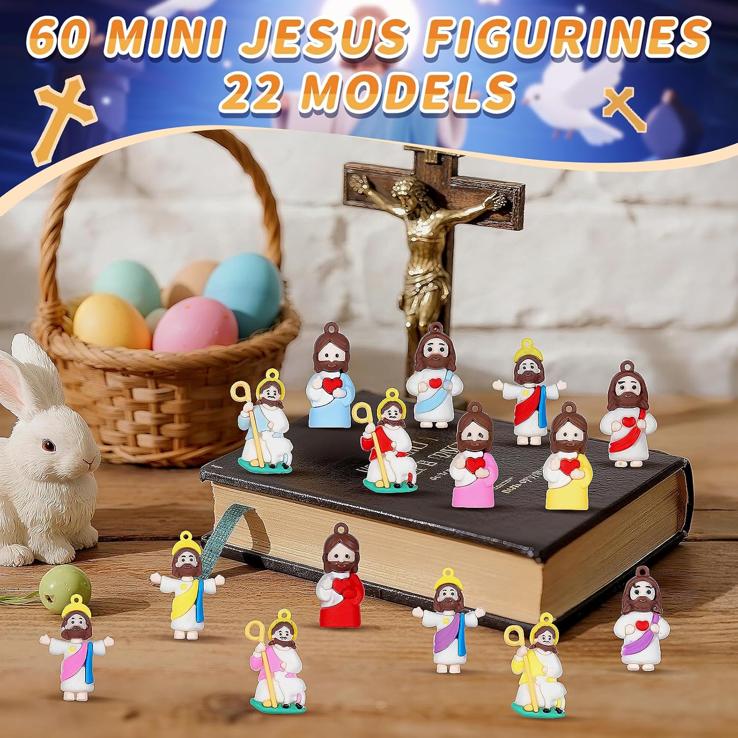 Thumbnail 1 de Compareye Mini Jesus Figurines, 60-Piece Set