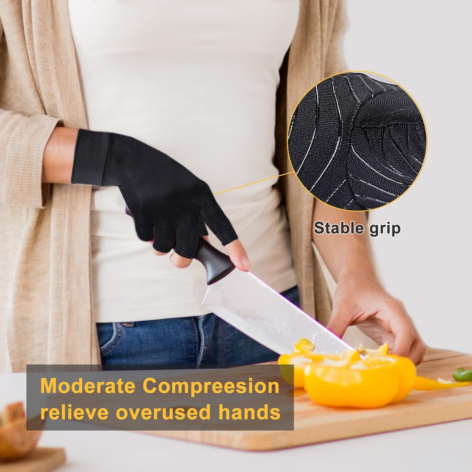 Detalle 2 de AovYoo Copper Arthritis Compression Gloves S