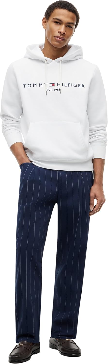 Detalle de Tommy Hilfiger Men’s Tommy Logo Hoodie with drawstring hood
