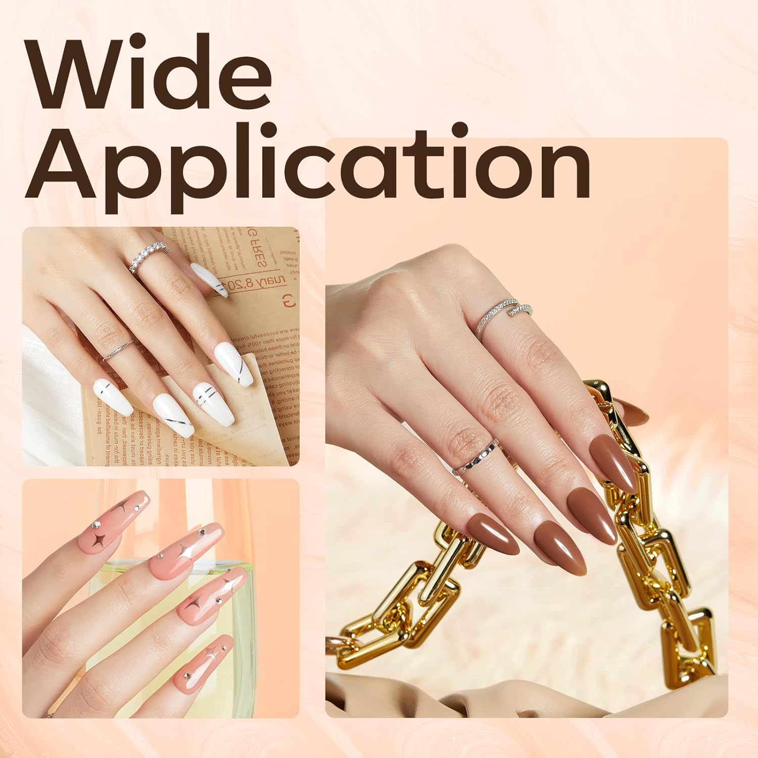 Detalle de modelones 8-in-1 Gel Nägel Builder-Gel mit 6 Nude-Farben (UV/LED) für Nagelverstärkung & Verlängerung
