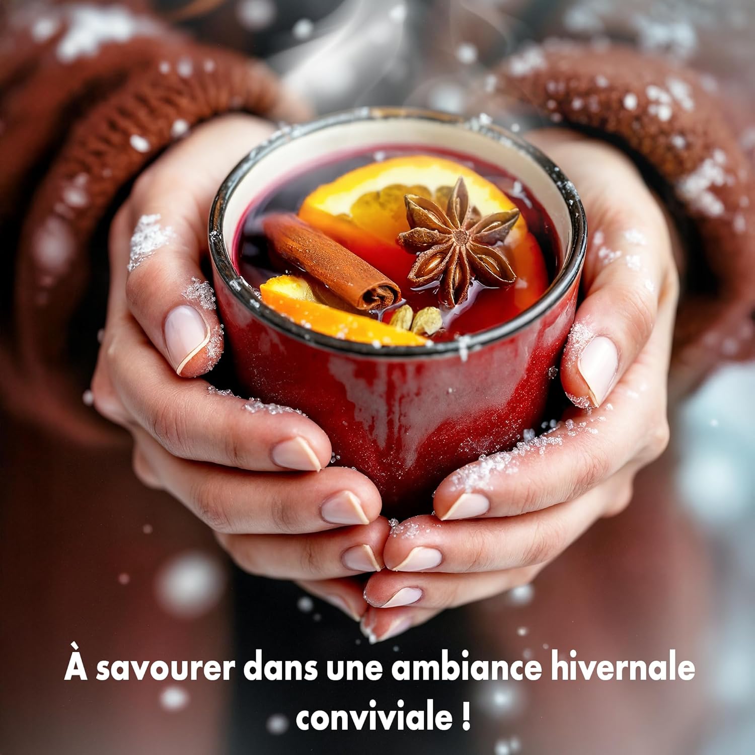 Thumbnail 1 de DETOX ORGANICA Mélange Épices Vin Chaud – 200 g, Épices premium (Clous de girofle, Anis étoilé, Cannelle) avec fruits séchés