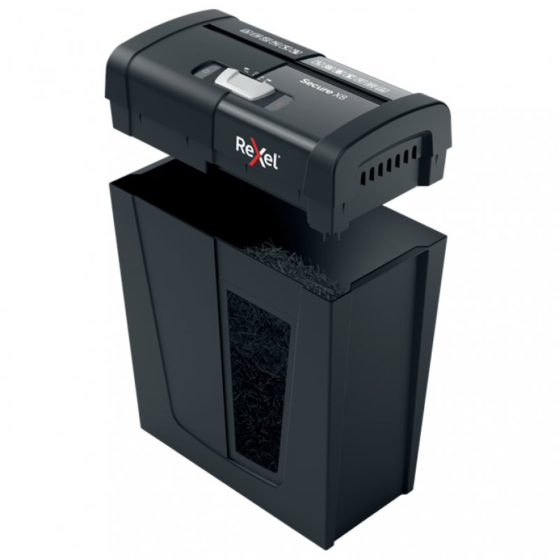 Detalle de Rexel Secure X8, destructora de papel P-4 de 14 litros para uso doméstico