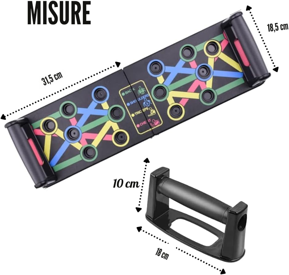 Detalle de Barre Parallele per Flessioni con Maniglie Antiscivolo:-supporto stabile per allenamenti di forza