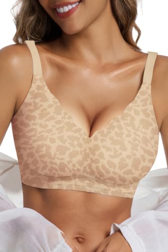 Detalle de Vtelor Bügelloser Push-up BH Damen – Starker Halt und nahtloser Tragekomfort für große Brüste