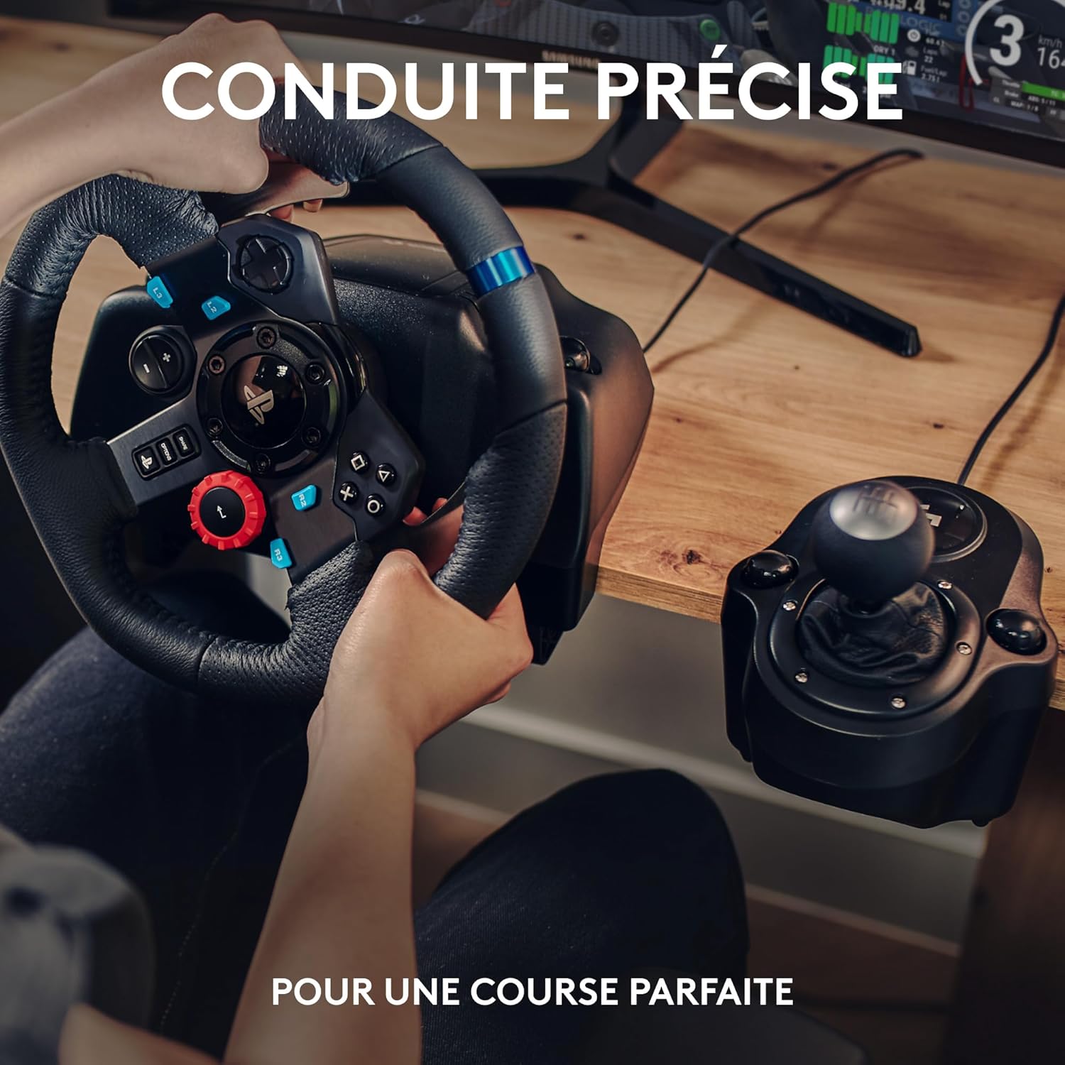 Detalle de Logitech G G29 SE volant de course avec pédalier et levier de vitesse