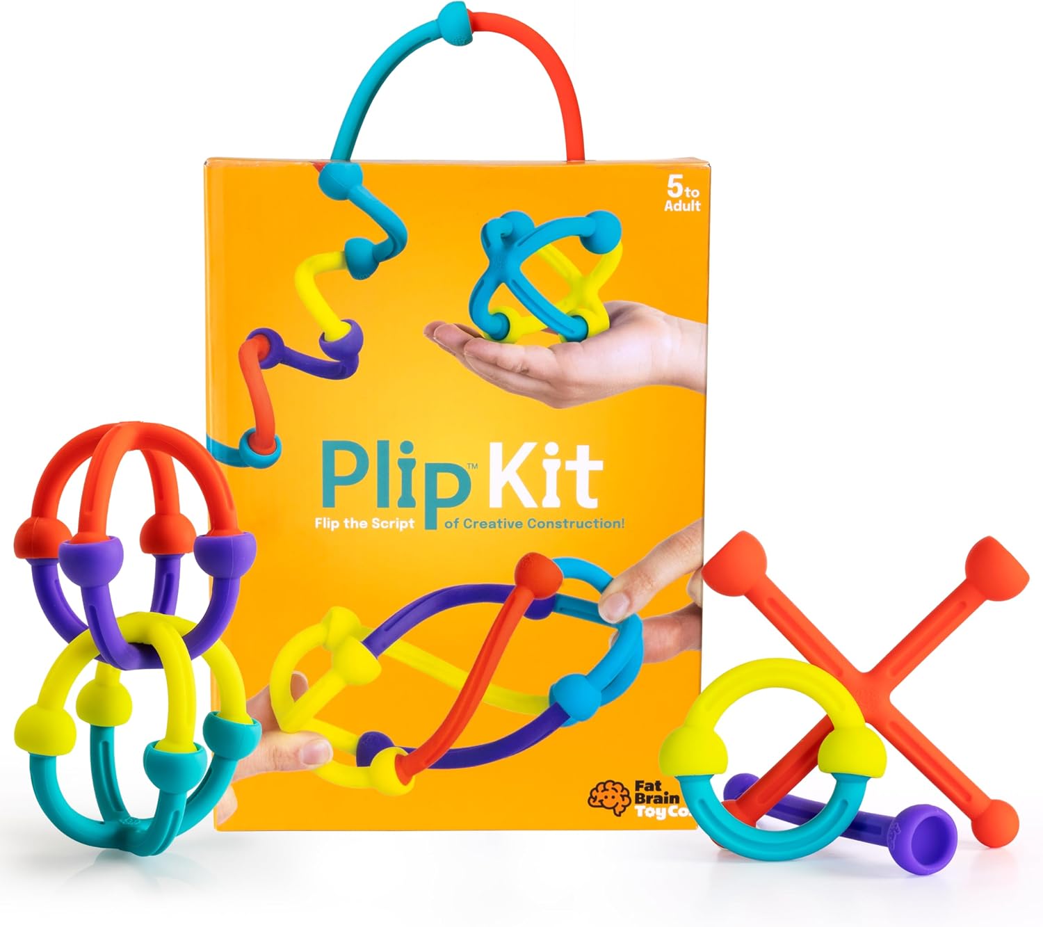 Detalle de Fat Brain Toys Plip Kit bouwset met 52 flexibele siliconen onderdelen