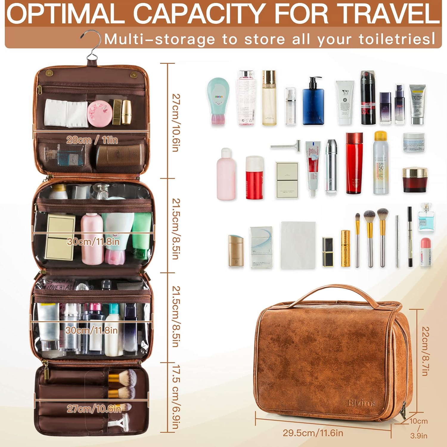 Thumbnail 5 de Elviros Hanging Toiletry Bag, 3-in-1