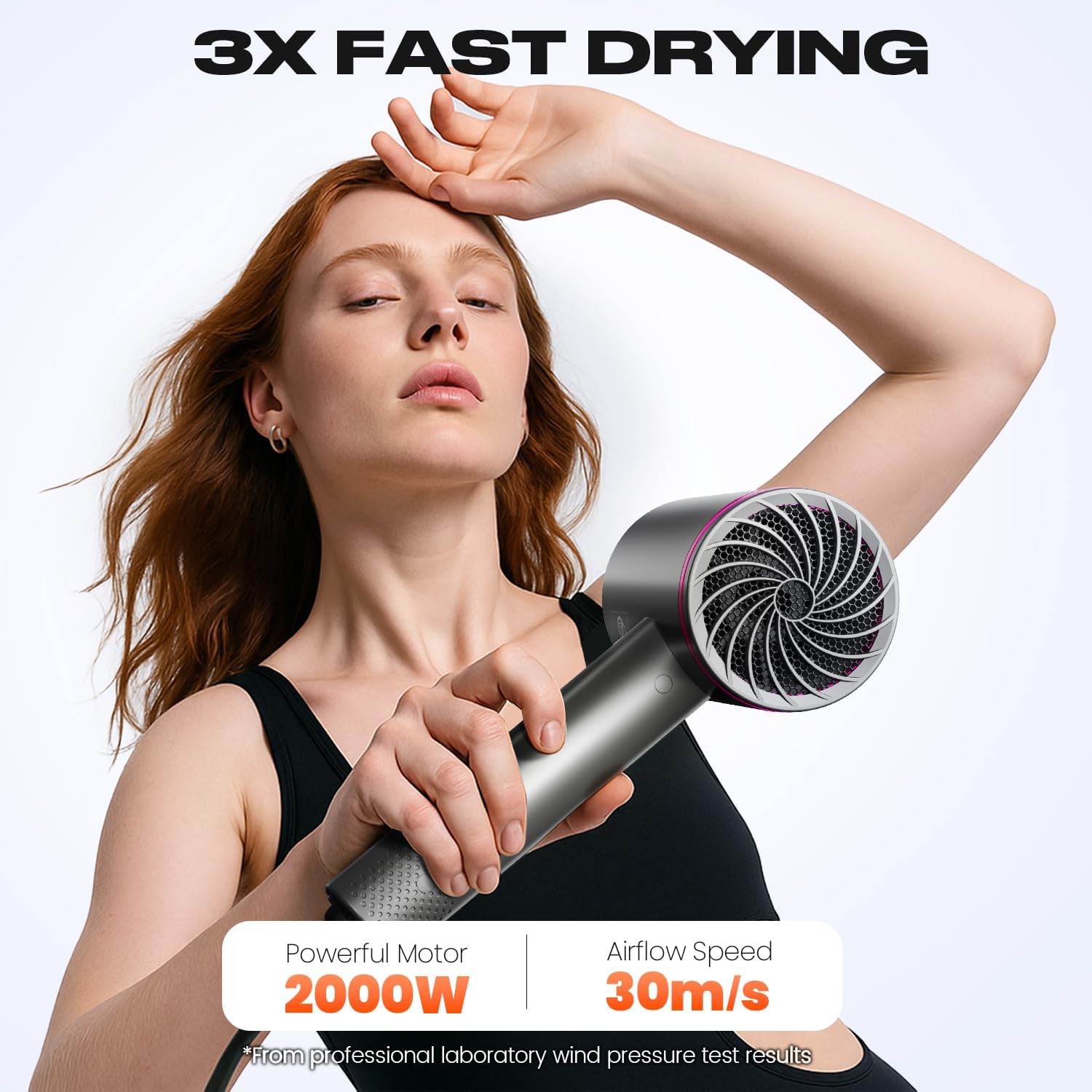 Thumbnail 2 de Dekuri Hair Dryer Professional Ionic Hairdryer with 2 Speeds, 3 Heats, Cool Shot, Diffuser & 2 Concentrators