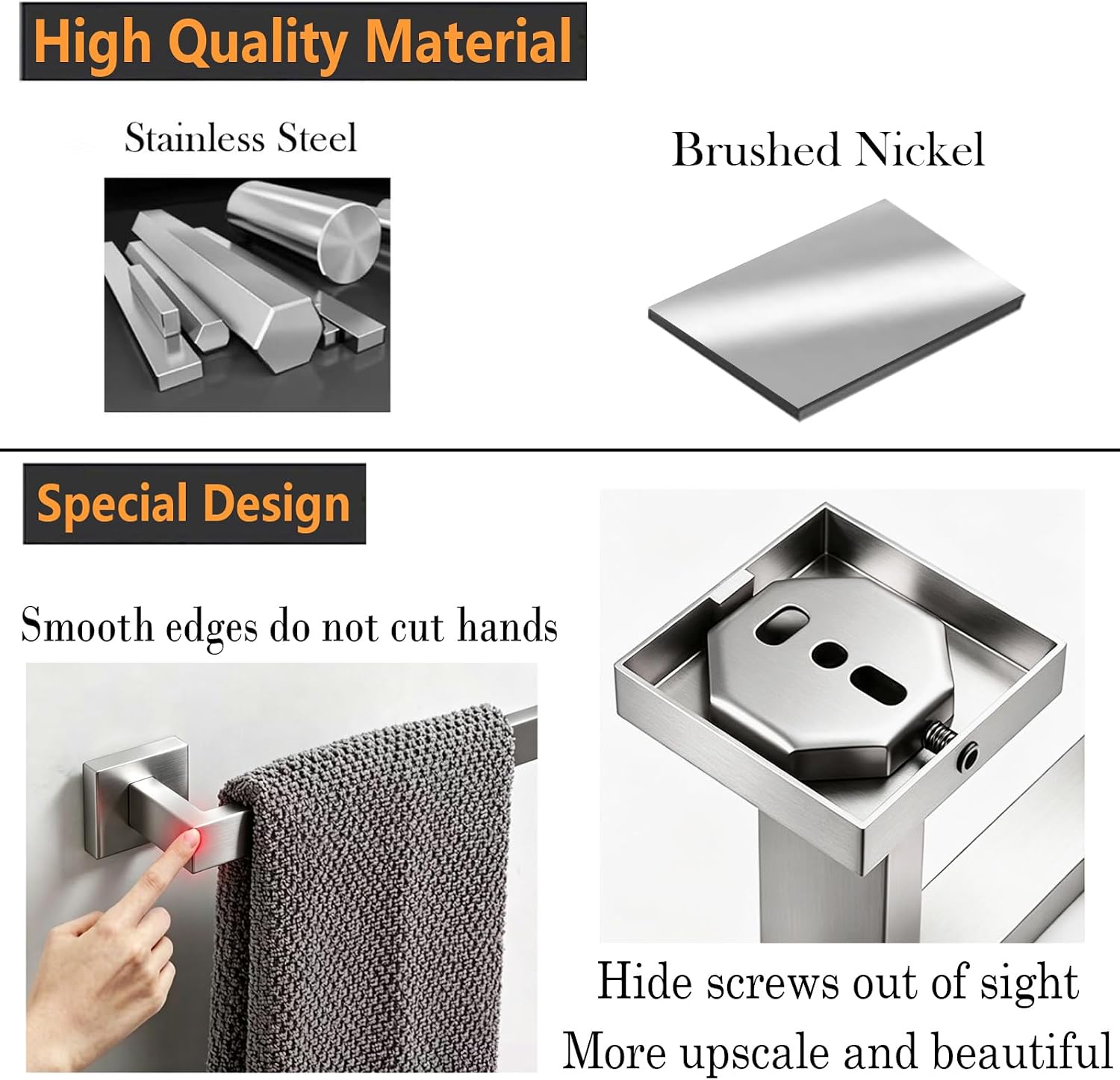 Thumbnail 4 de JOPOFI Bathroom Towel Bar, 23.6-Inch