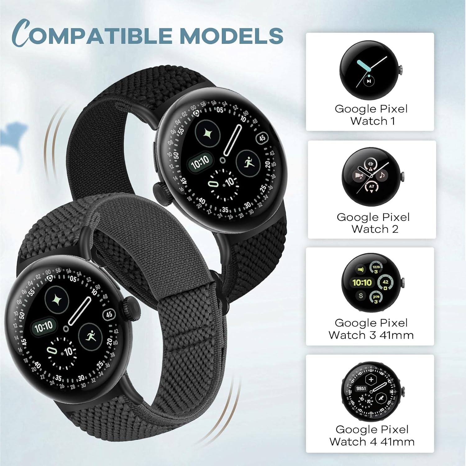 Thumbnail 3 de BTTNG Elastic Watch Straps for Google Pixel Watch 4/3/2 41mm – 3 Pack