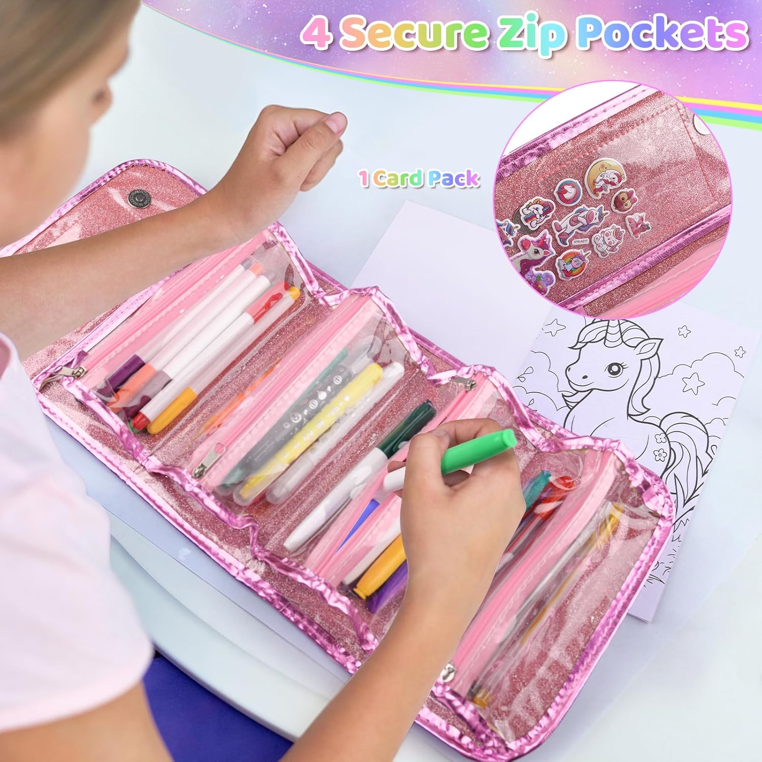 Thumbnail 3 de Auney Estuche Escolar Unicornio 60 piezas