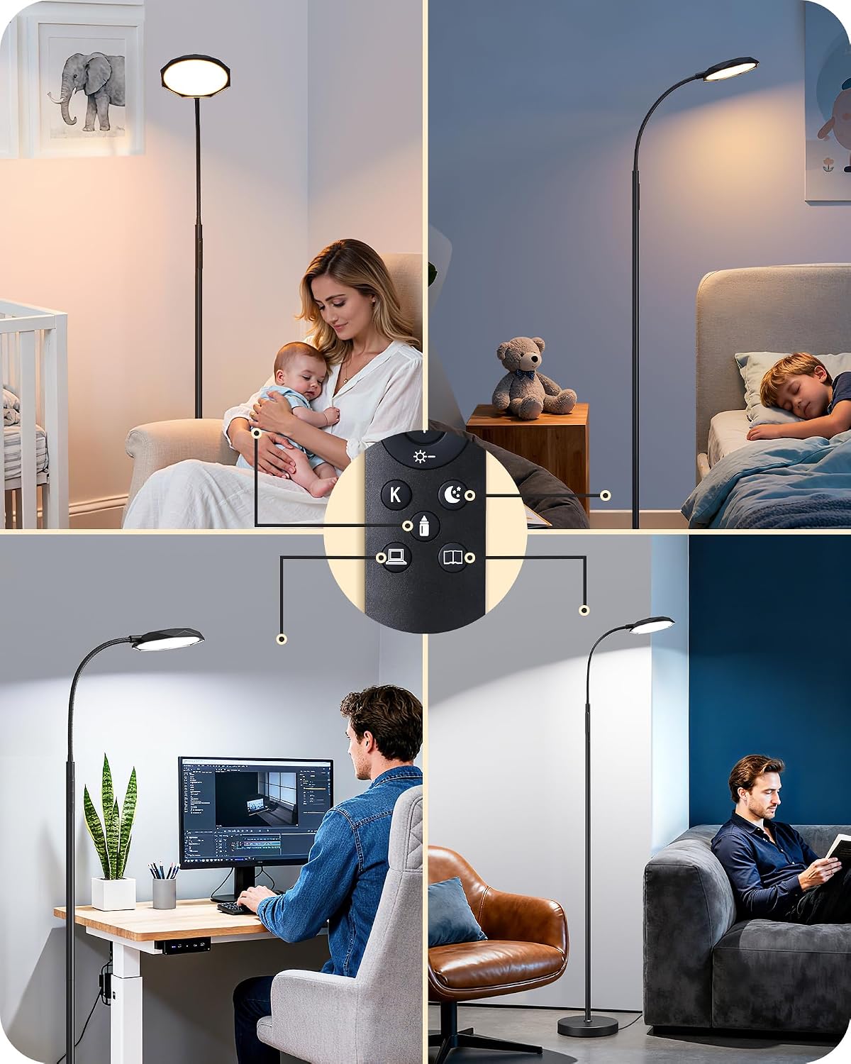 Thumbnail 6 de EDISHINE FLL-018-XX LED Floor Lamp, Dimmable with 4 CCTs and Remote