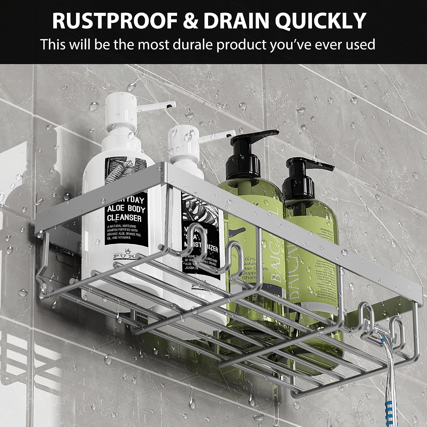 Detalle 2 de Moforoco Shower Caddy Stainless Steel
