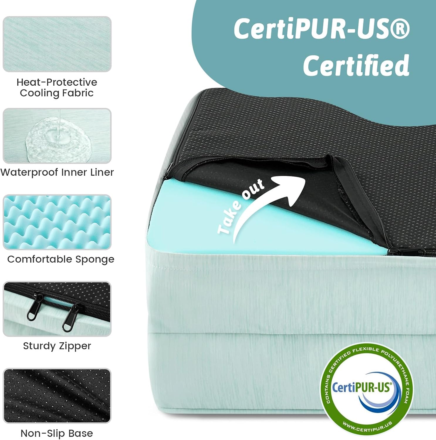 Detalle 2 de COZY KISS Orthopedic Dog Bed, 44x32 inch