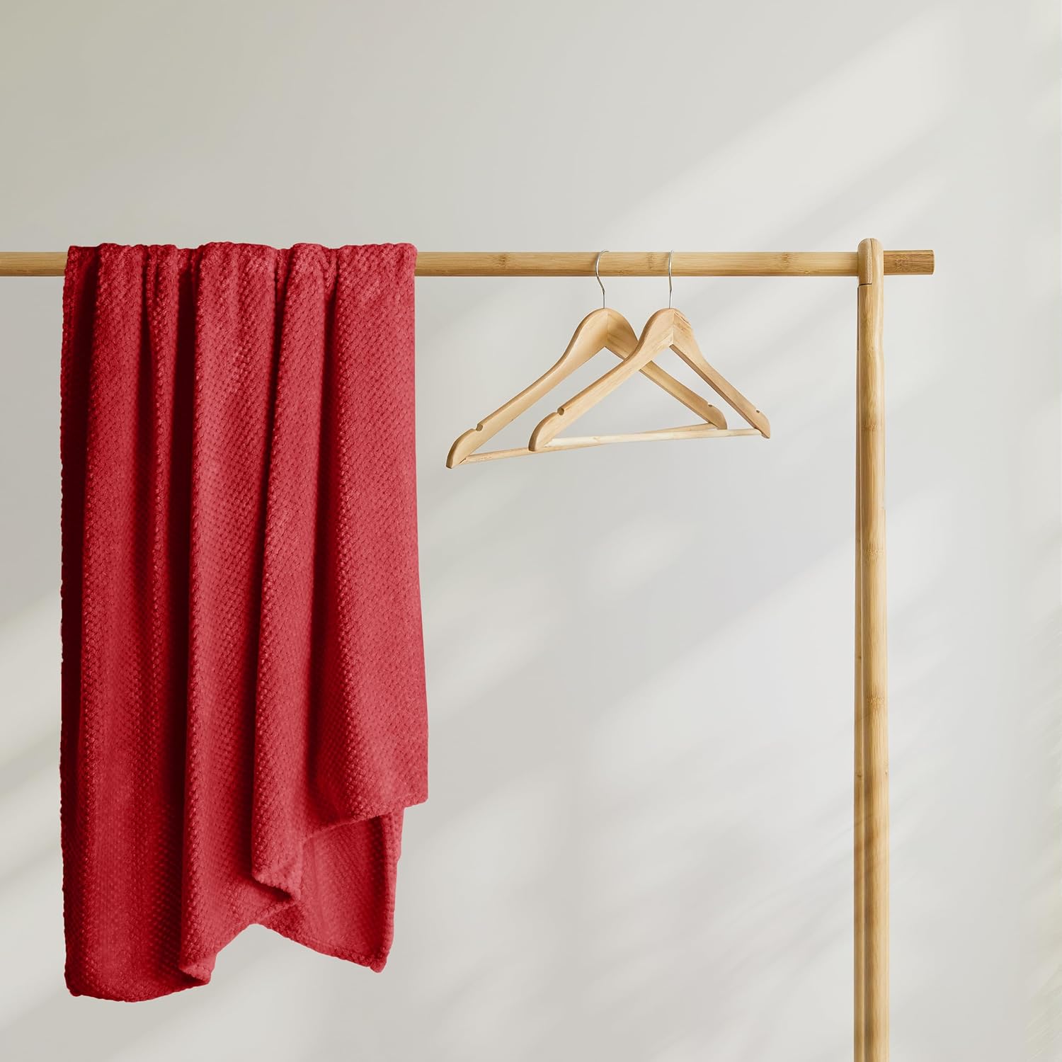 Thumbnail 4 de DecoKing Couverture polaire 70 x 150 cm plaid doux rouge đ