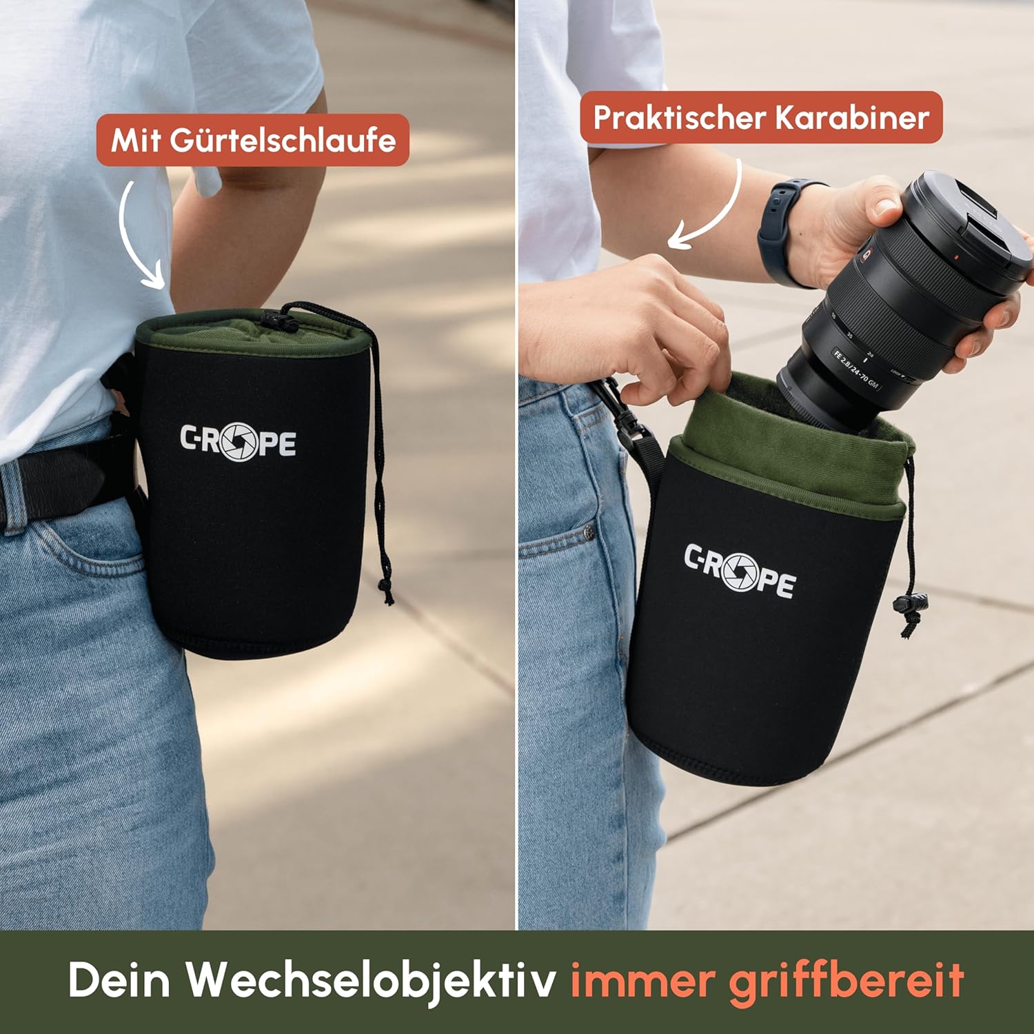 Detalle 2 de C-Rope Neopren Objektivbeutel XXXL