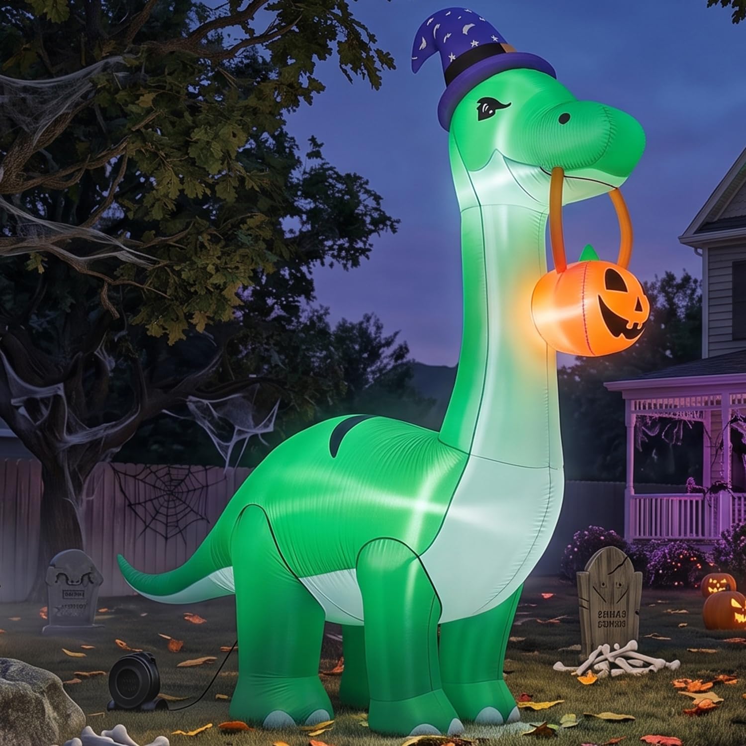 Thumbnail 6 de inin IN-004 12-Foot Inflatable T-Rex Halloween Decoration with LED Lights