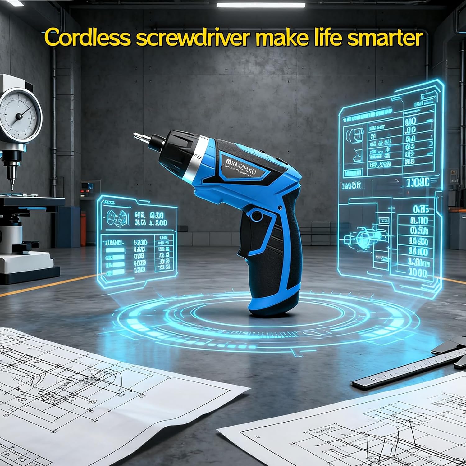 Detalle 2 de Cordless Screwdriver 8V 10Nm Max Torque Electric Screwdriver Set (47-Piece, 6+1 Settings)