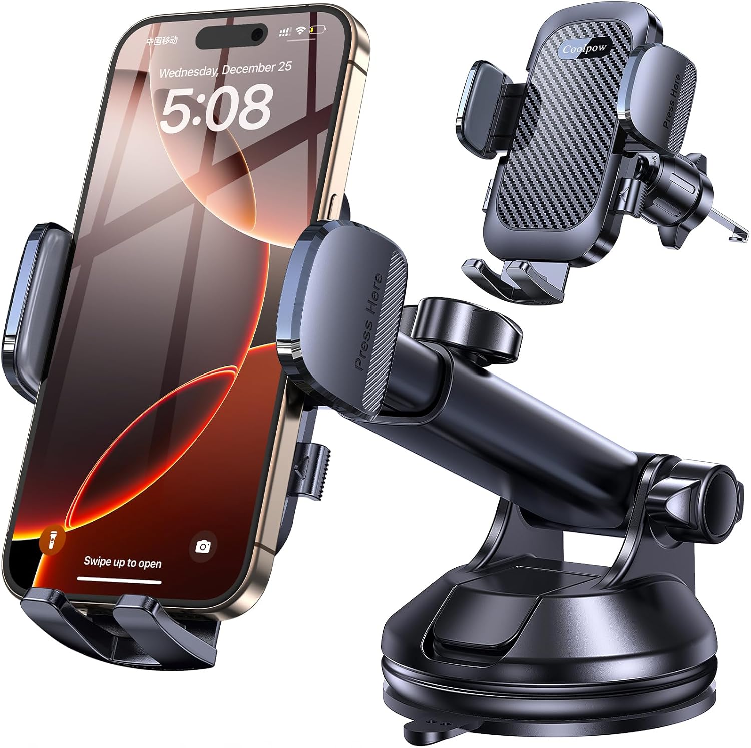 Detalle de Coolpow Upgrated Porta Cellulare Auto 4‑in‑1