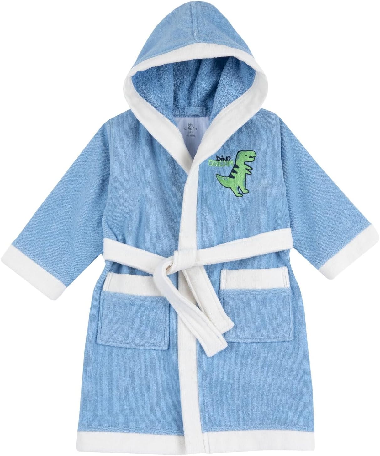 Detalle de Chicco Peignoir pour Enfant en Éponge Douce avec Capuche et Ceinture – 100% Coton, Licorne