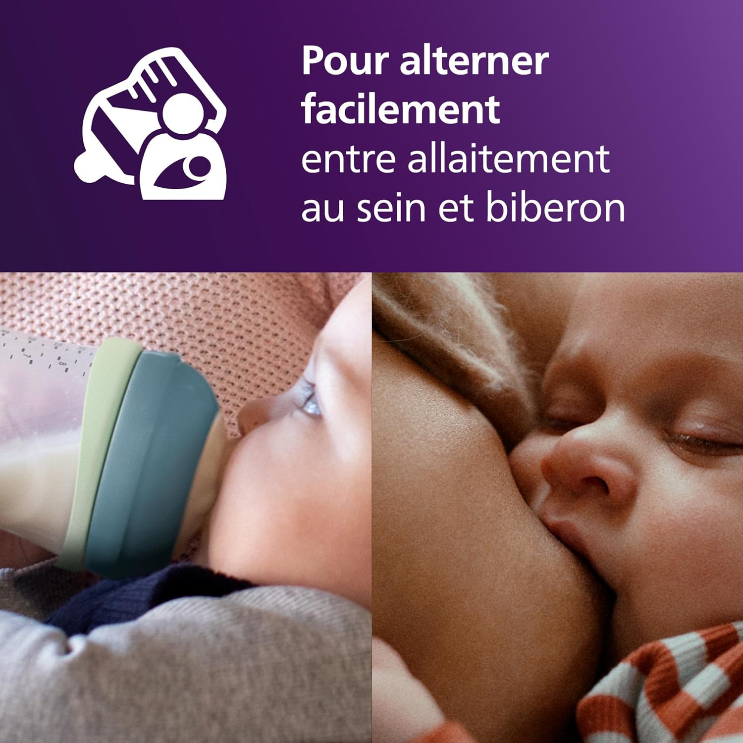 Thumbnail 5 de Philips Avent Natural Response Pack nuit SCD838/17 – biberon 260 ml avec tétine débit moyen (3)