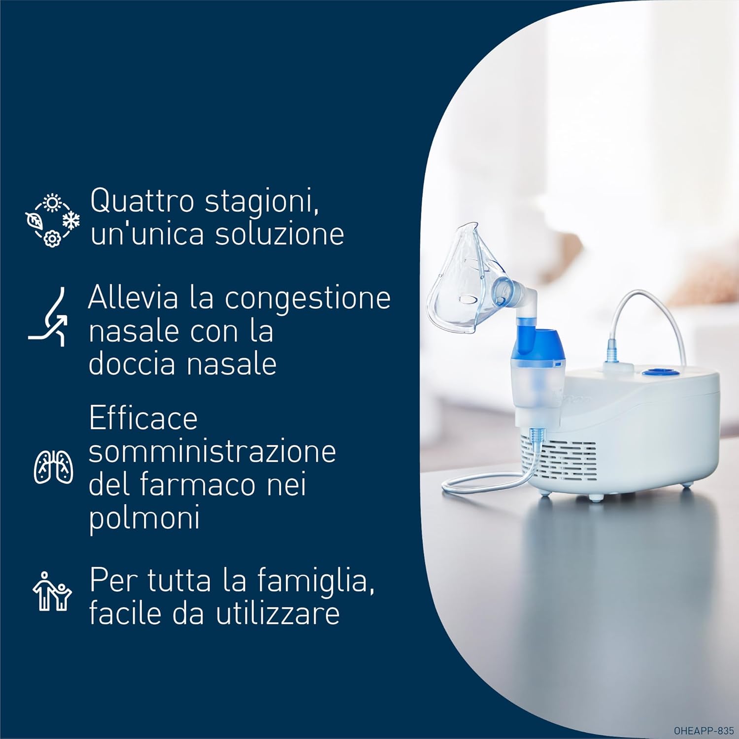 Thumbnail 6 de OMRON X102 Total macchina aerosol per adulti e bambini con doccia nasale