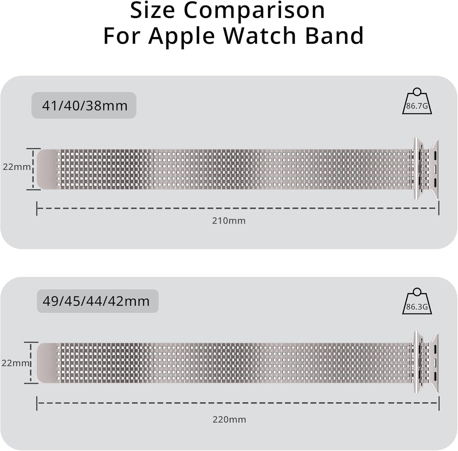 Thumbnail 4 de LULULOOK Milanese Loop magnetic band for Apple Watch