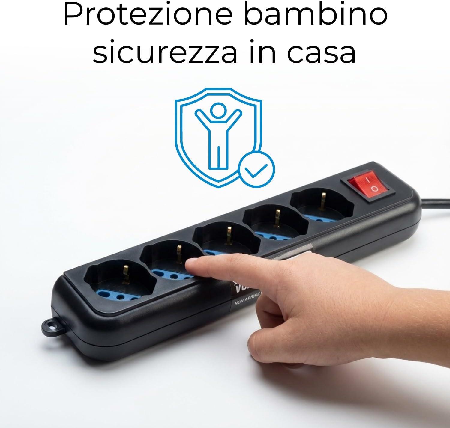 Thumbnail 5 de Vultech MU-UPS01 Multiprise avec 5 prises et interrupteur on/off, connecteur IEC14