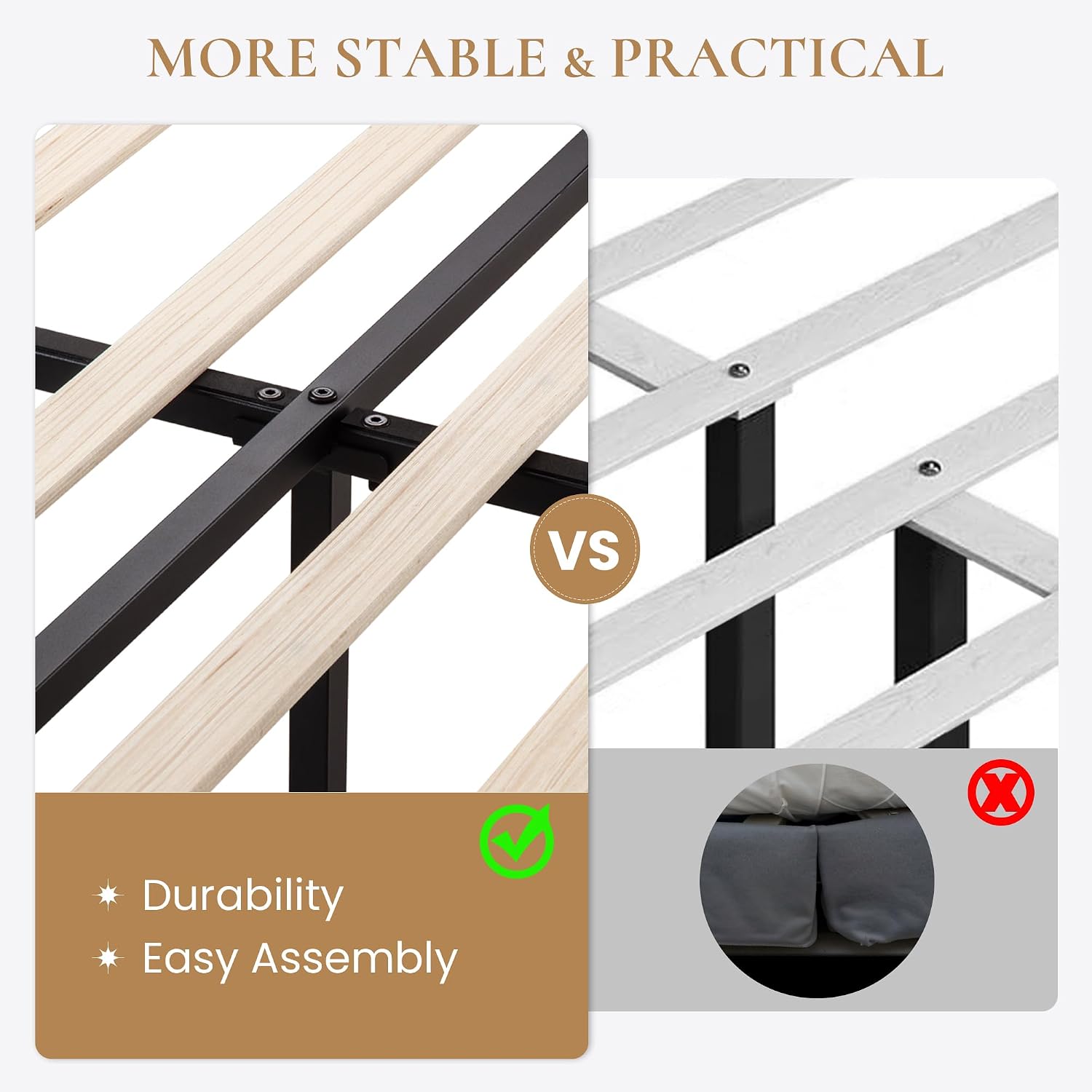 Detalle de SHA CERLIN Queen Bed Frame, Velvet