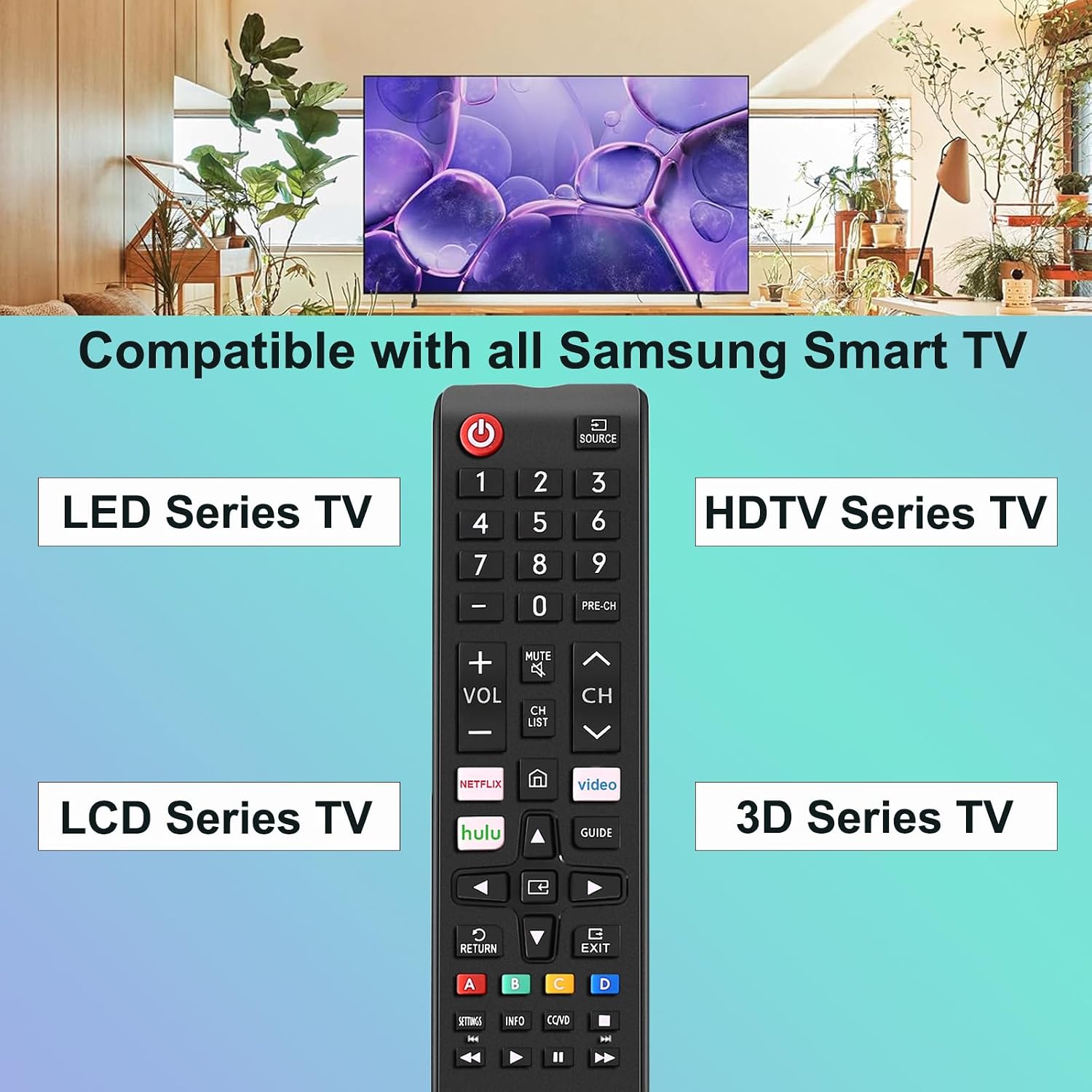 Thumbnail 5 de EONCHARM Universal Remote Control for Samsung TVs (IR) — No-Programming Replacement Remote