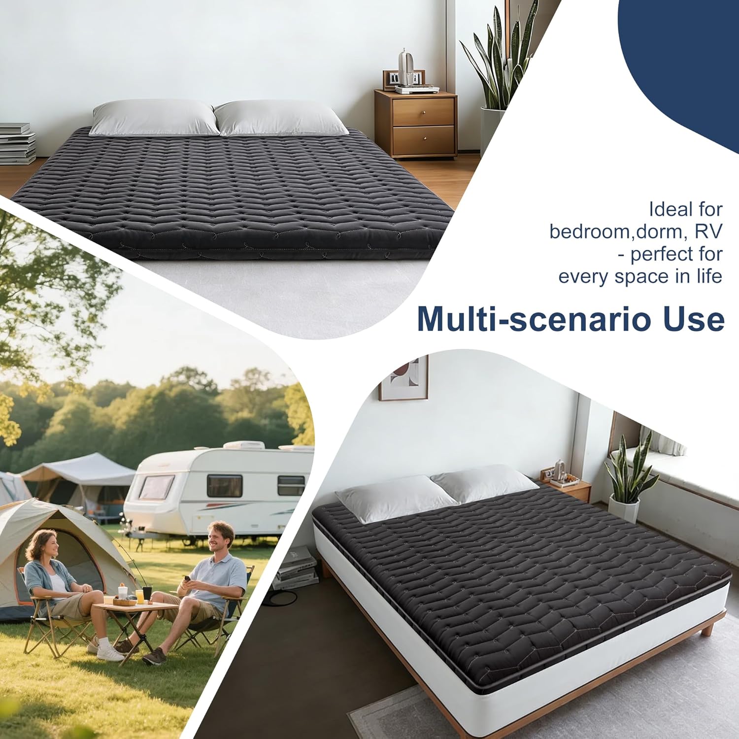 Thumbnail 5 de Vibe bear HSTTM-1 Japanese Futon Floor Mattress, Full Size, 3.2-Inch Foam