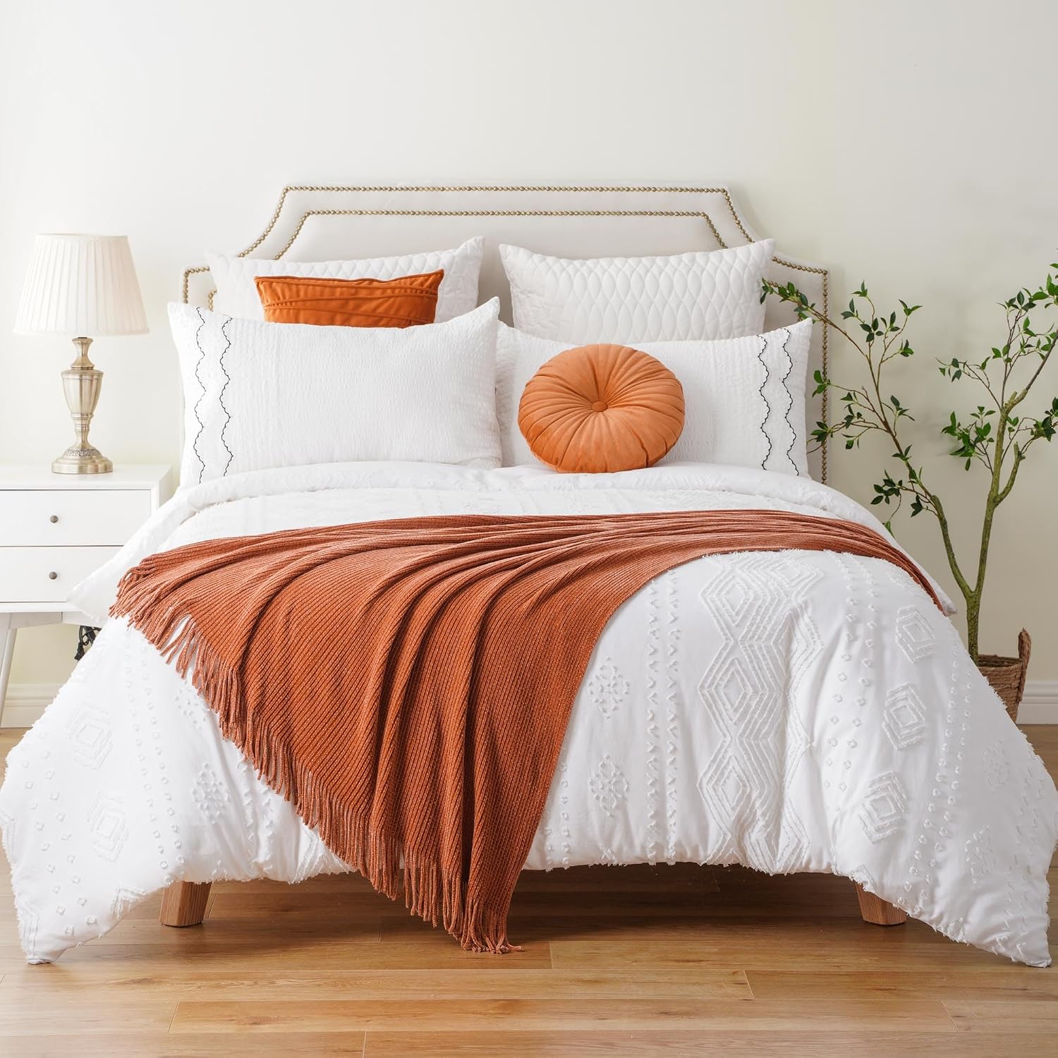 Thumbnail 2 de BATTILO HOME Rust Orange Throw Blanket 60"x80" 🛋