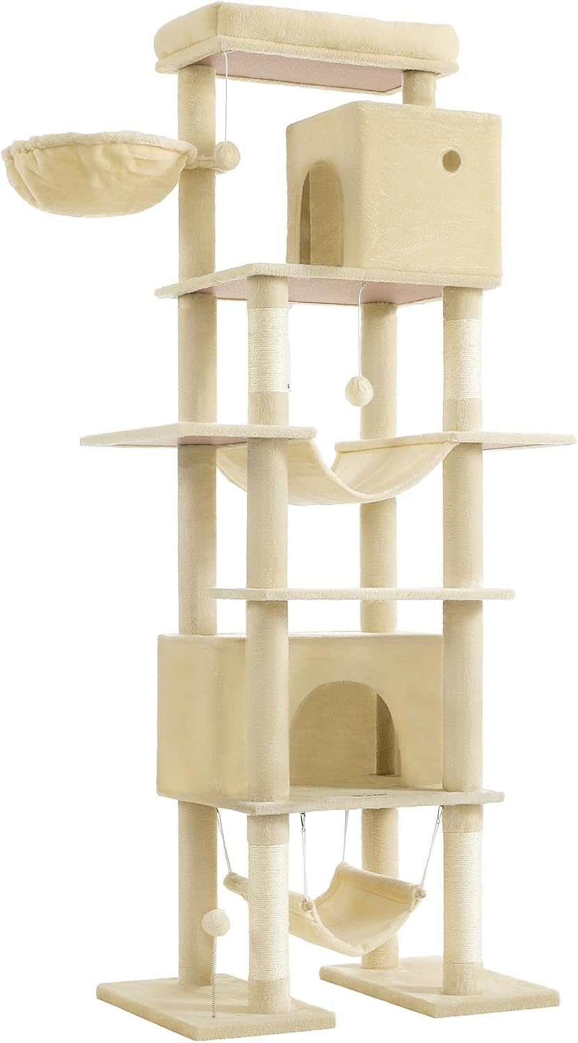 Thumbnail 6 de Feandrea Arbre à Chat 201 cm – Tour XXL, multi-niveaux, gris foncé (PCT195G02)