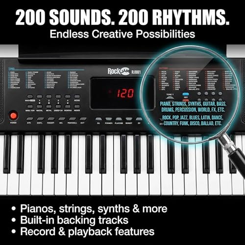 Detalle de RockJam RJ361 61 Key Compact Keyboard Piano for Beginners