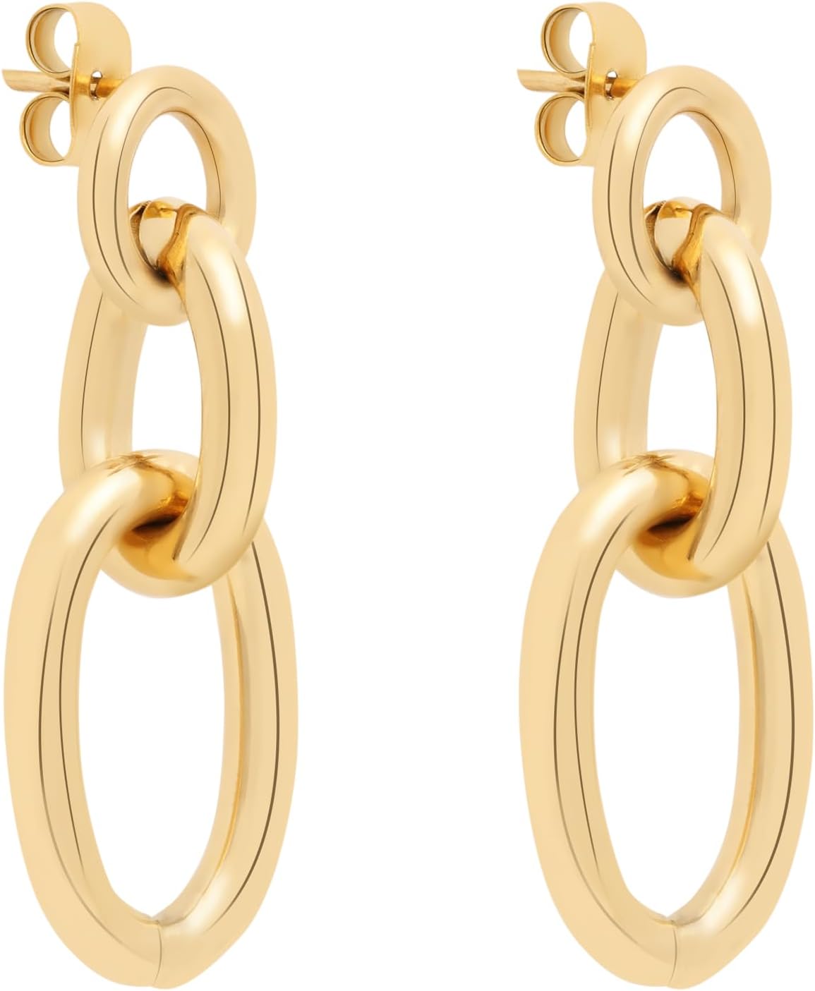 Detalle 1 de Tamaris Edelstahl-Chunky Ohrringe für Damen, 3,3 cm – wasserfest, eleganter Look