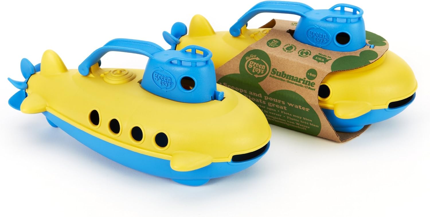 Thumbnail 3 de Green Toys Submarine BPA & Phthalate Free Blue Watercraft with Spinning Rear Propeller